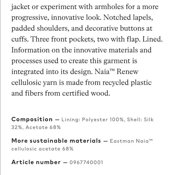 H&M Innovation NAIA Renew Jacket Neon Yellow - Picture 3 of 3